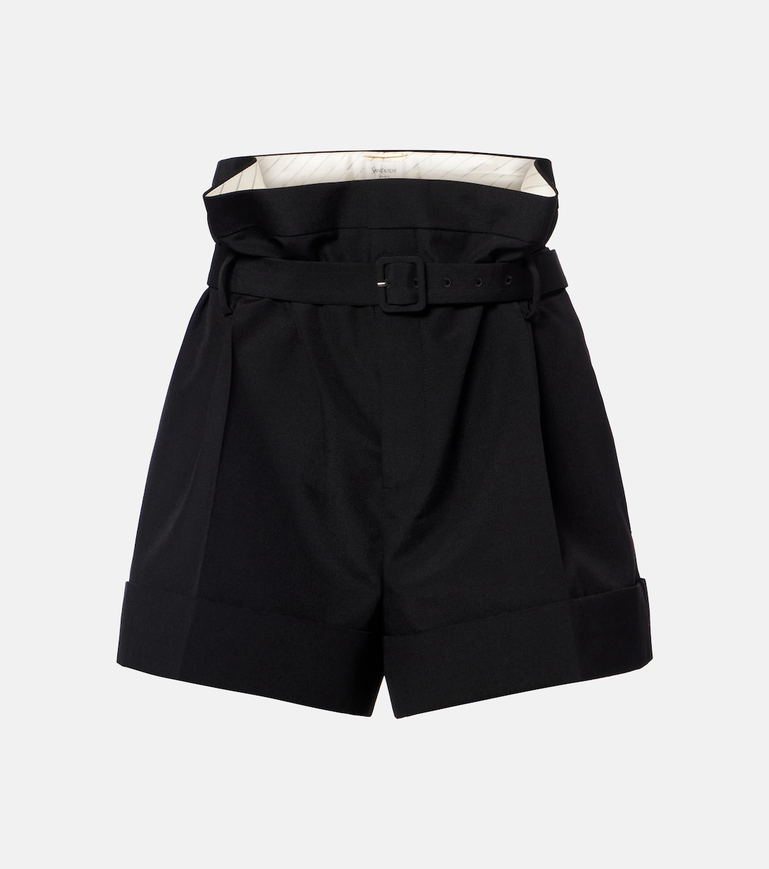 Belted mohair and wool shorts | Saint Laurent