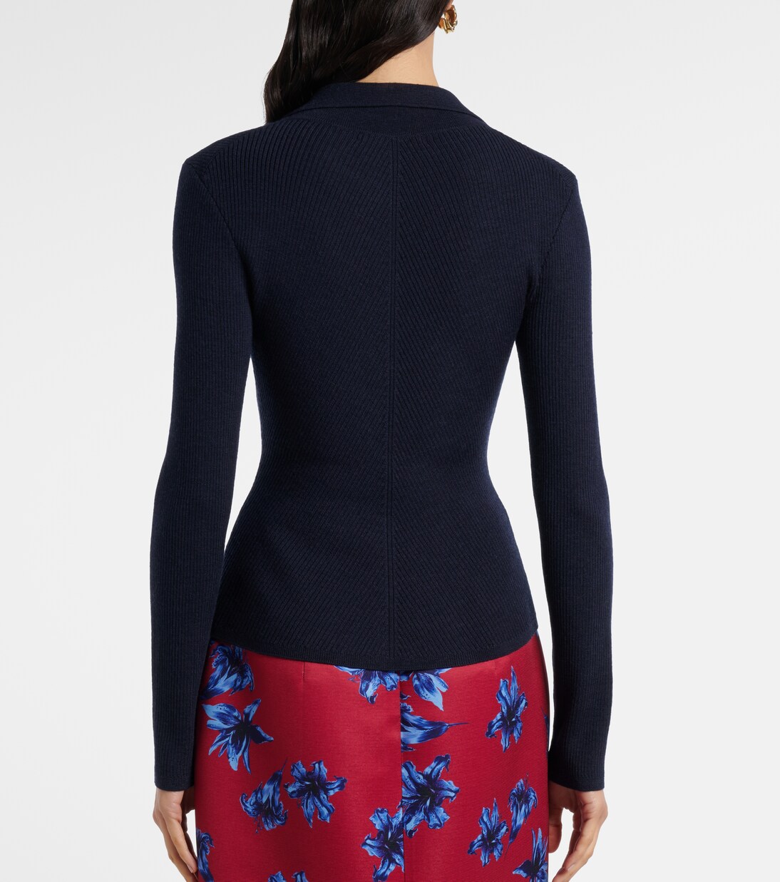 Austin ribbed-knit wool polo sweater | Emilia Wickstead