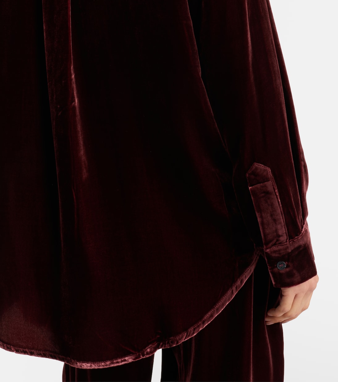 Chemise London en velours | Asceno