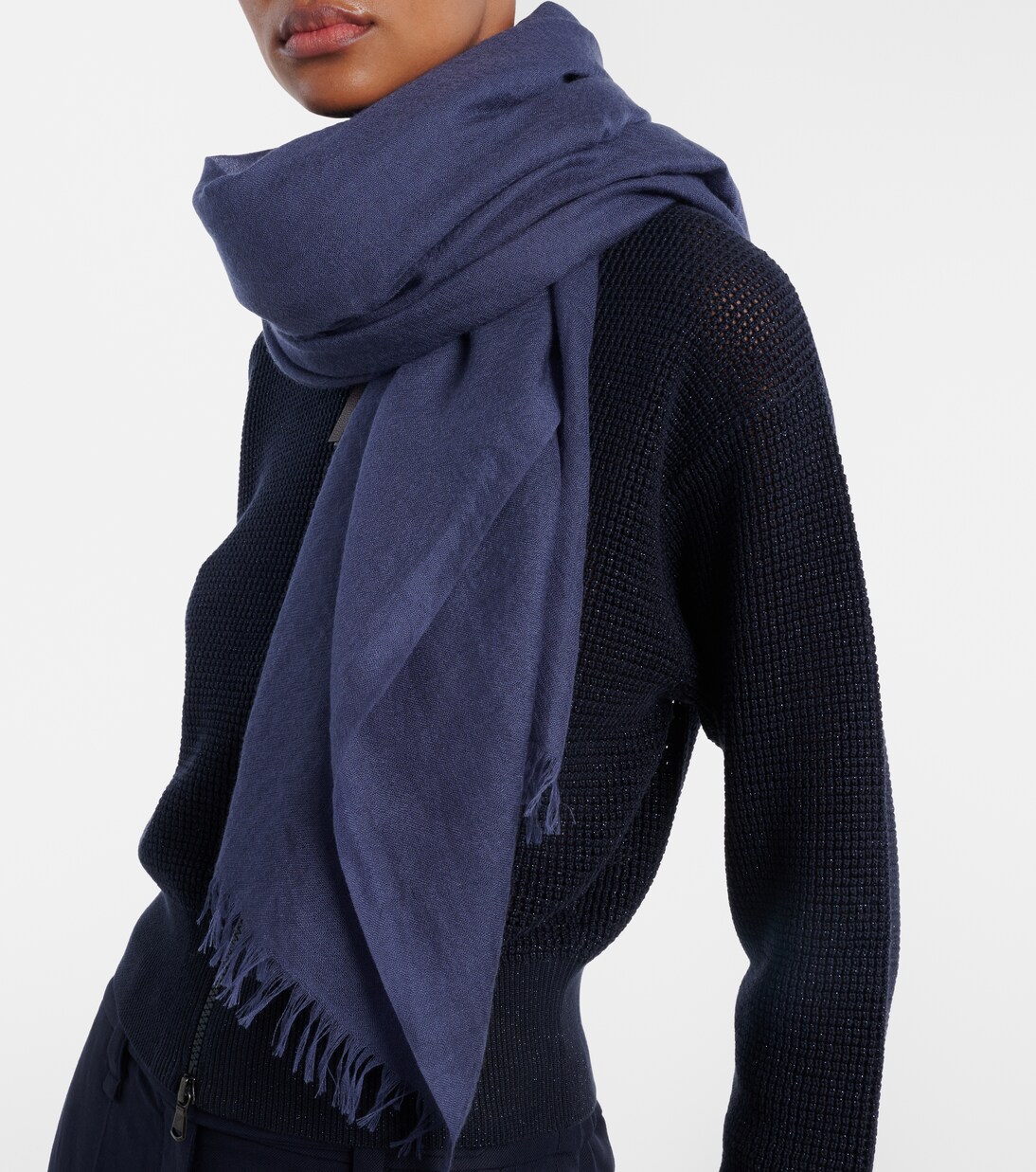 Cashmere and silk scarf | Brunello Cucinelli