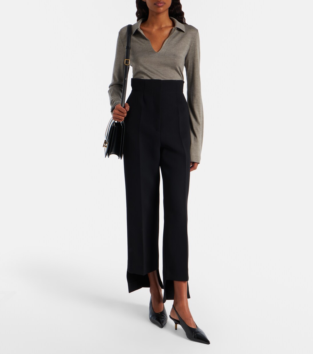 Mikel silk polo sweater | Khaite