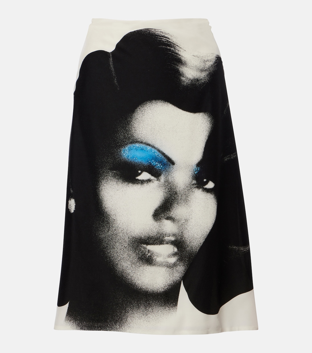 Printed silk poplin midi skirt | Versace