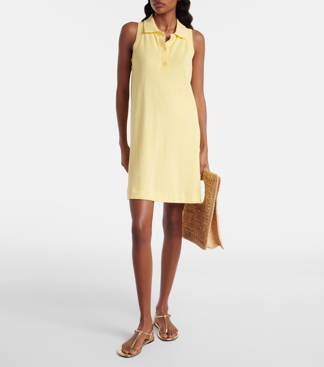 Logo cotton terry polo dress | Hunza G