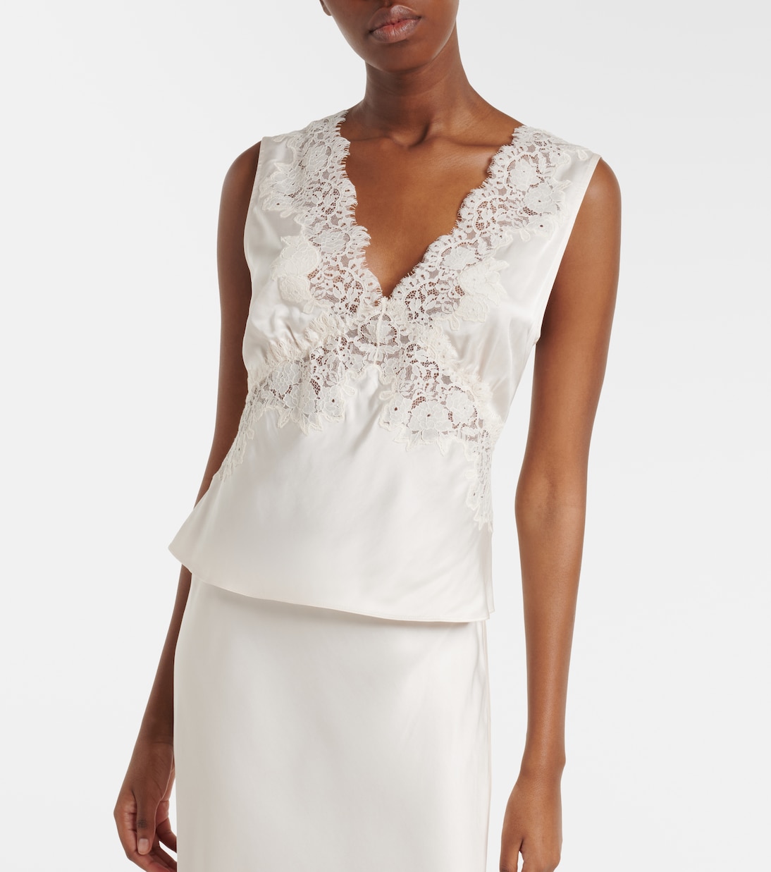 Top Emmie aus Satin mit Spitze | Rixo