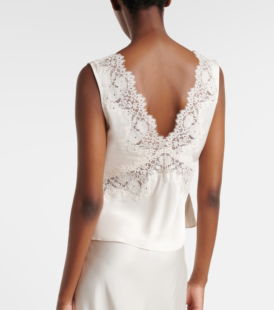 Top Emmie aus Satin mit Spitze | Rixo