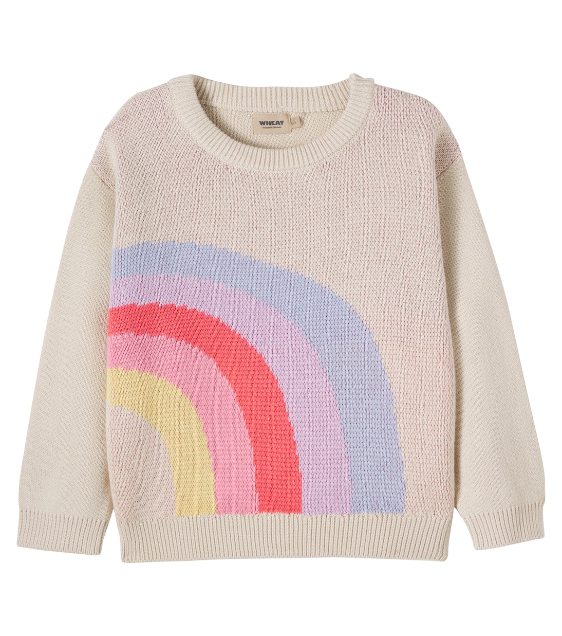 Solveig cotton jacquard sweater | Wheat