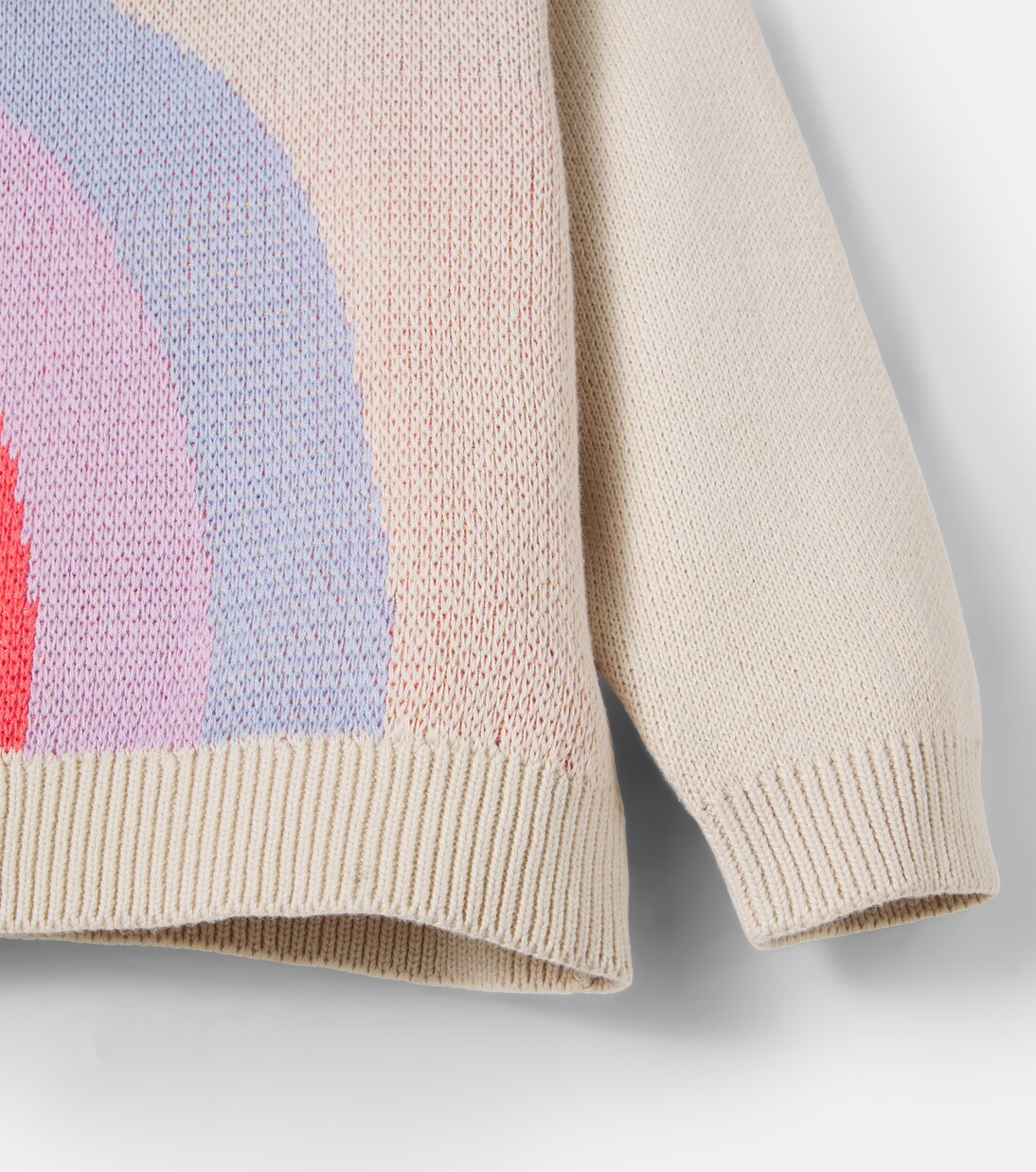 Solveig cotton jacquard sweater | Wheat