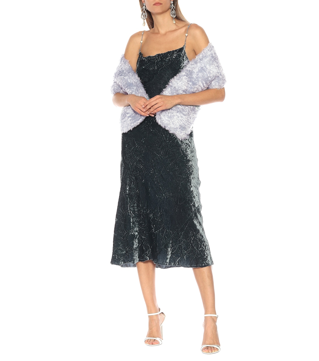 Sciarpa in mohair, cotone e lana | Miu Miu