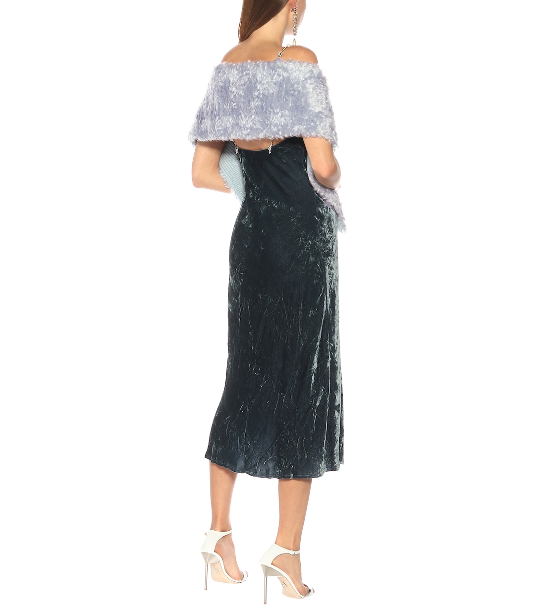 Sciarpa in mohair, cotone e lana | Miu Miu