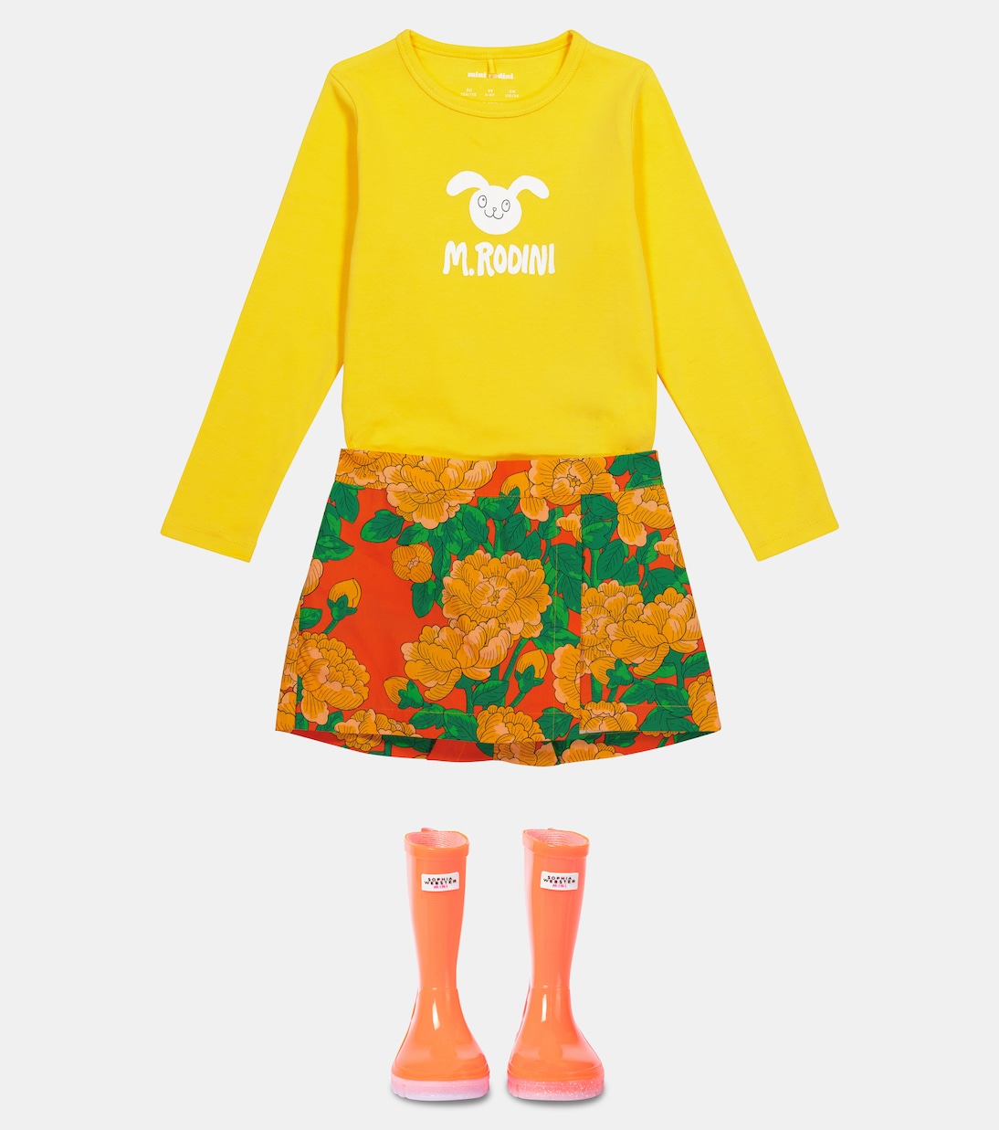 Shorts Peonies de popelín | Mini Rodini