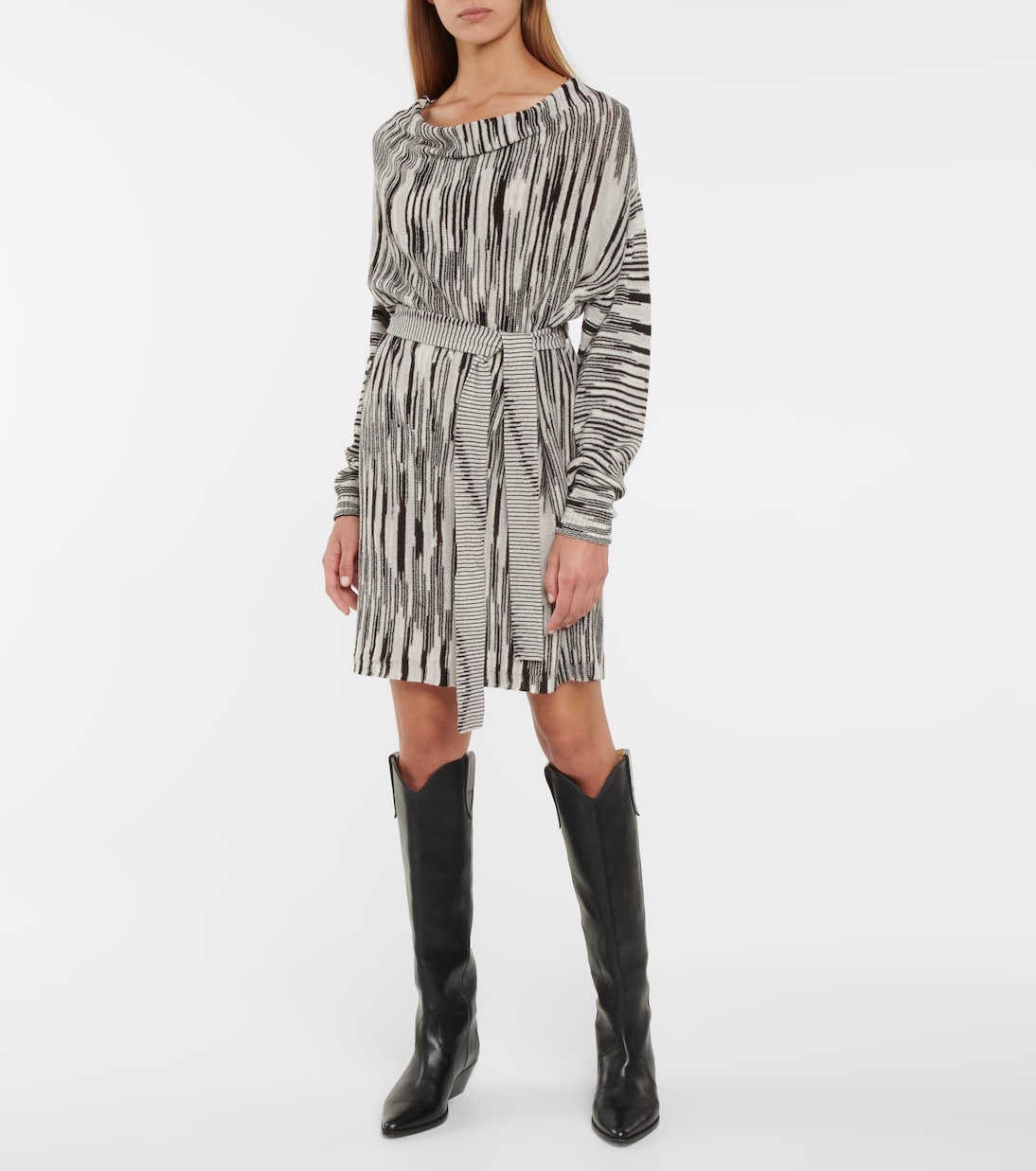 One-shoulder cashmere minidress | Missoni