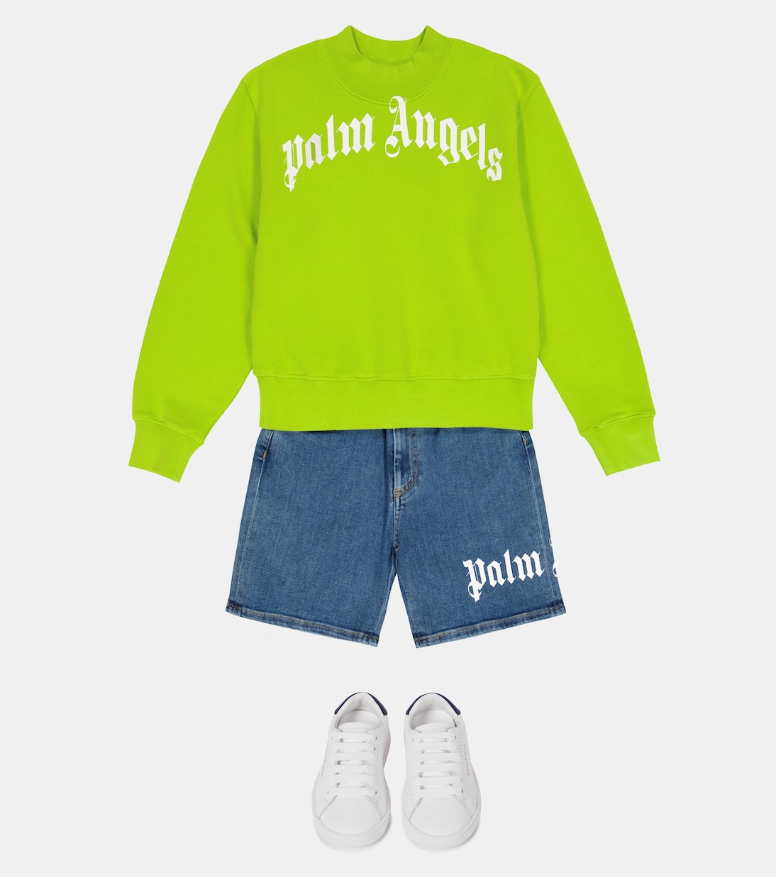Bedruckte Jeansshorts | Palm Angels Kids
