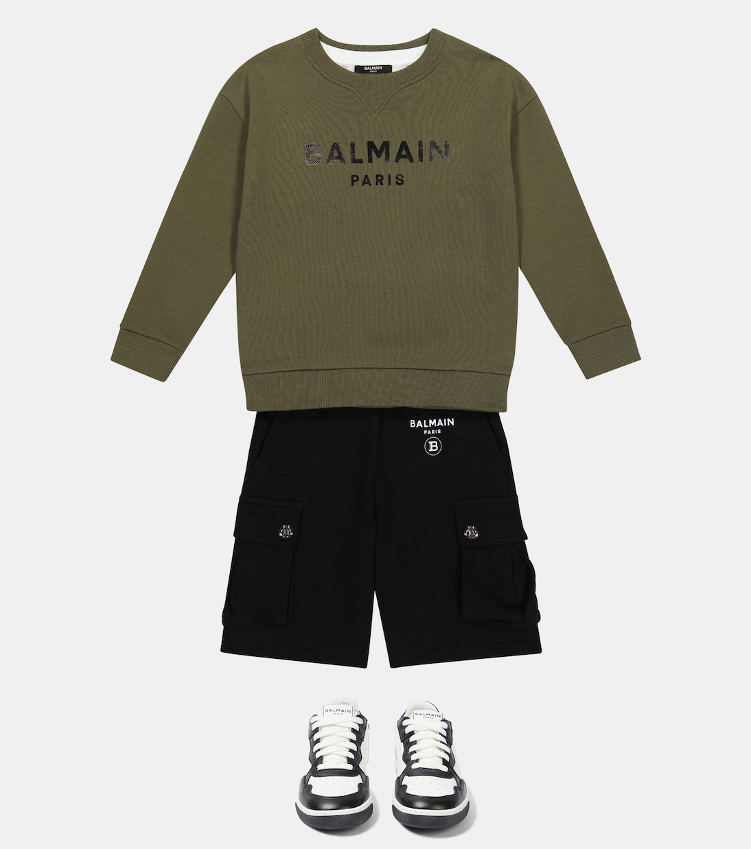 Bedrucktes Sweatshirt aus Baumwolle | Balmain Kids