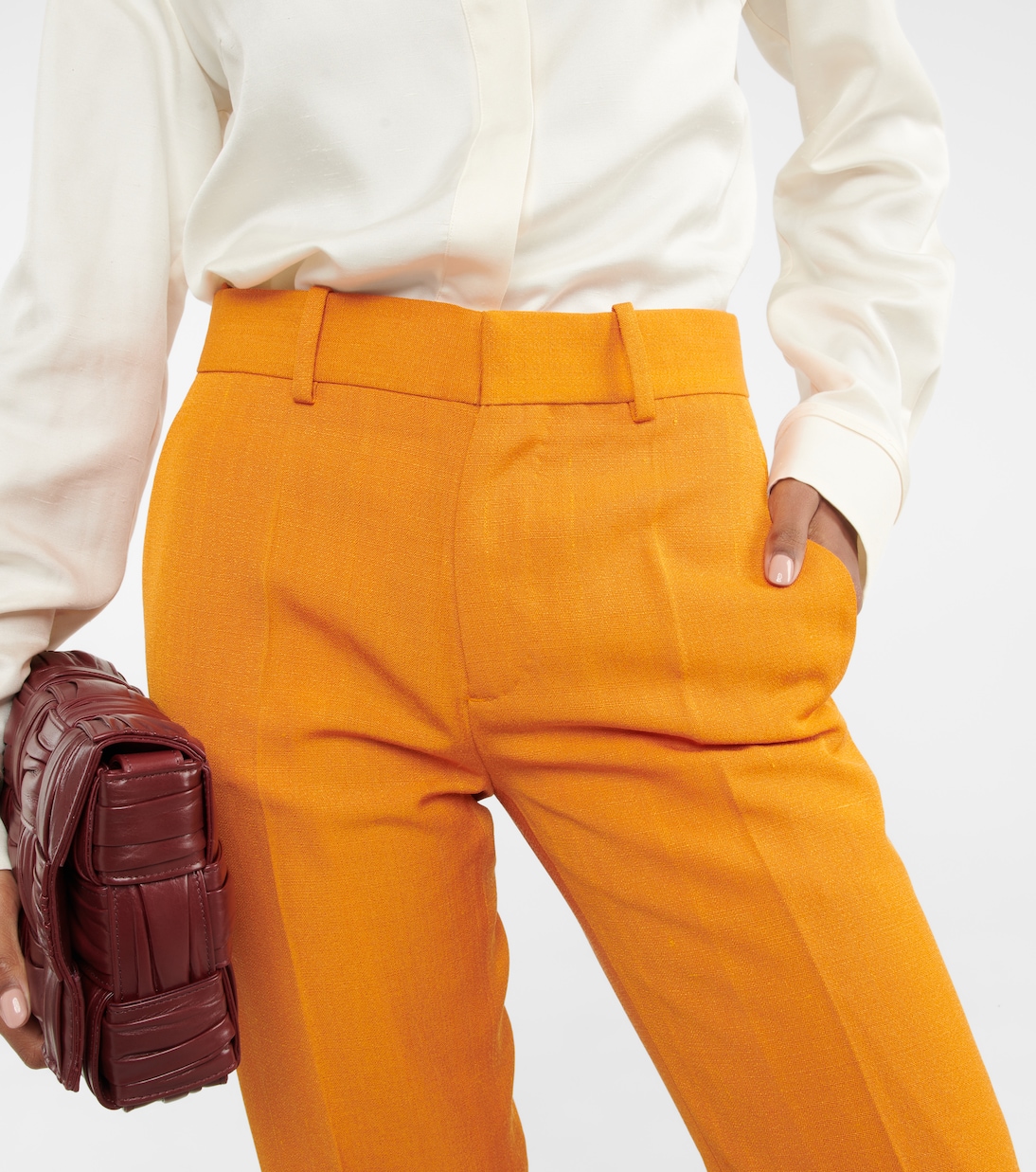 Pantaloni regular Gilmar a vita bassa | Petar Petrov