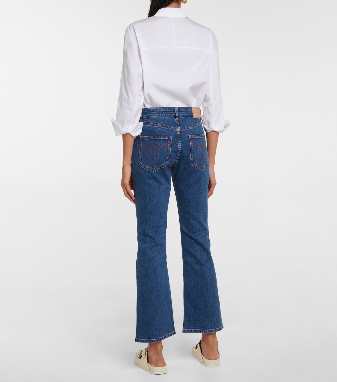 Jeans flared cropped a vita media | See By Chloé