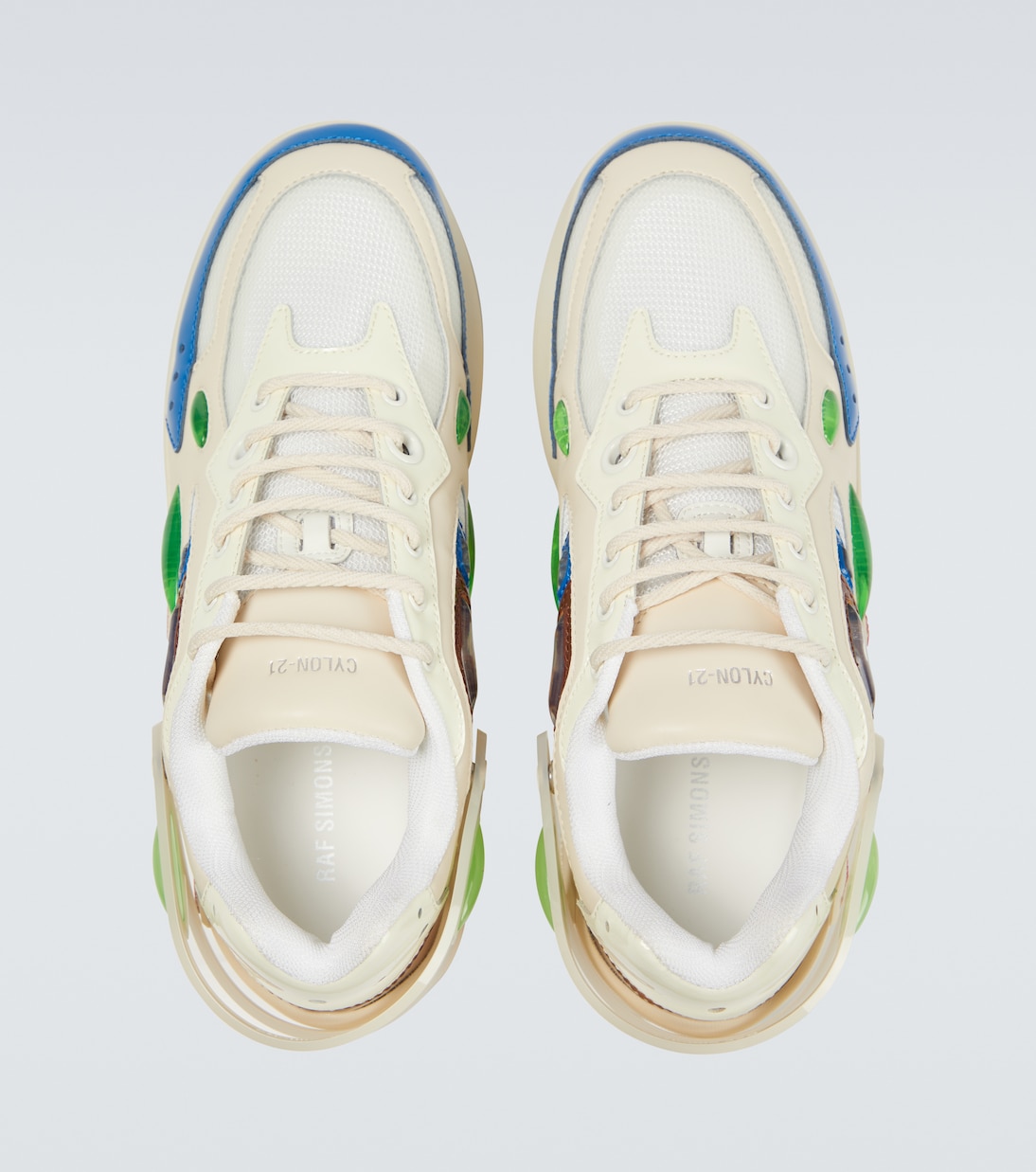 Cylon-21 leather-trimmed sneakers | Raf Simons