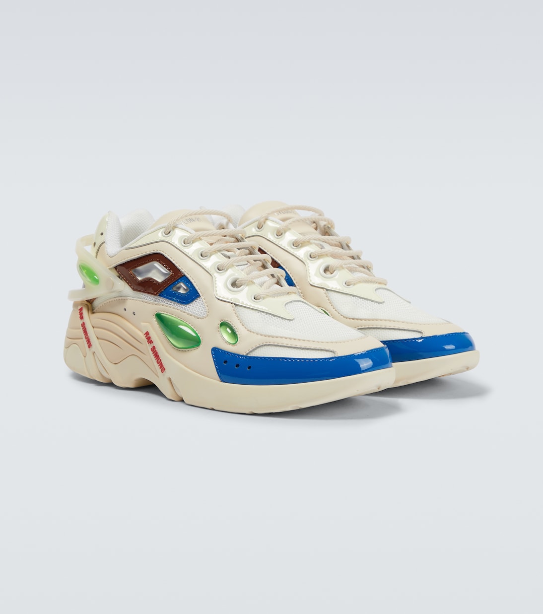 Cylon-21 leather-trimmed sneakers | Raf Simons