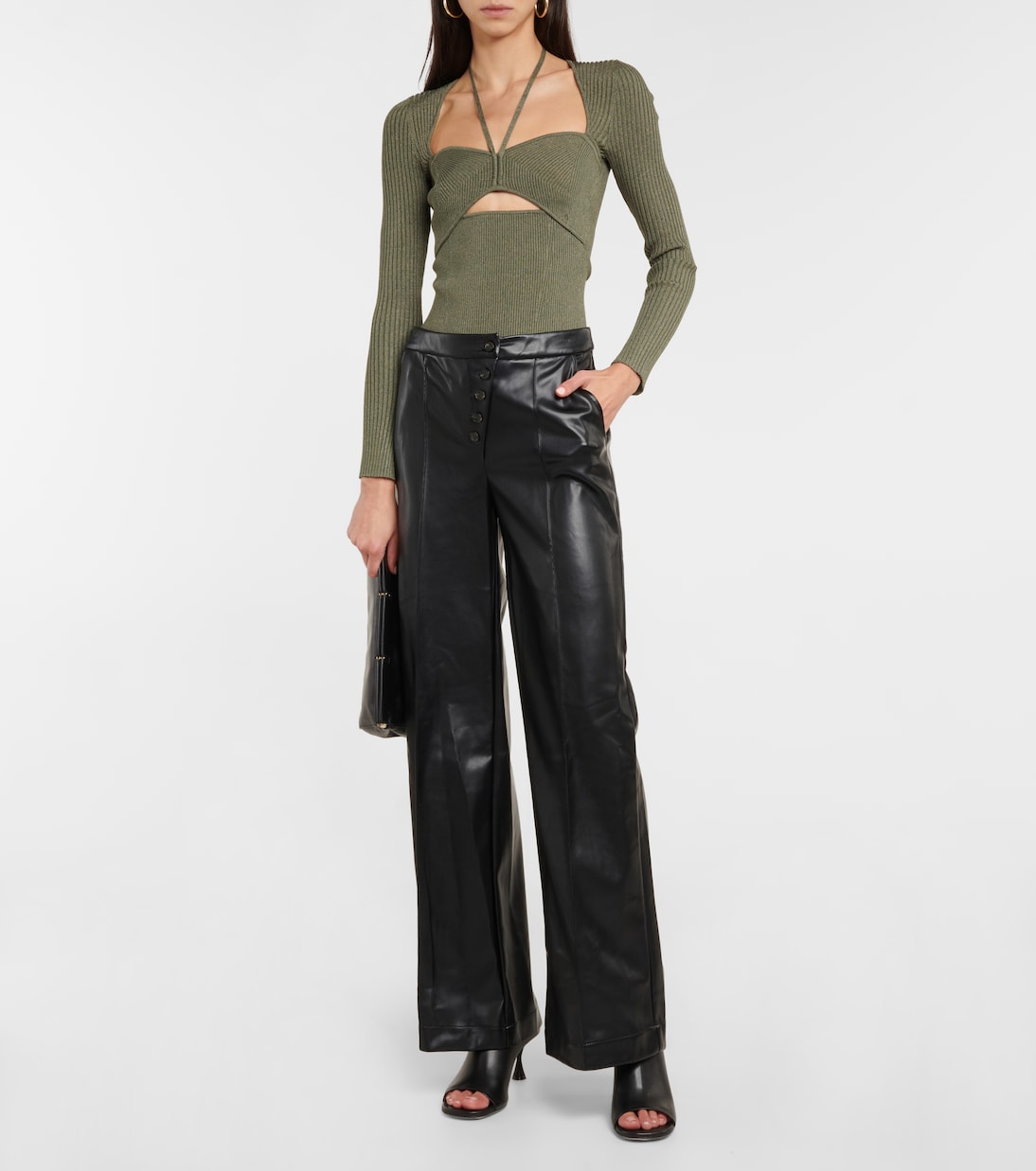 Pantalon ample Lynda en cuir synthétique | Simkhai