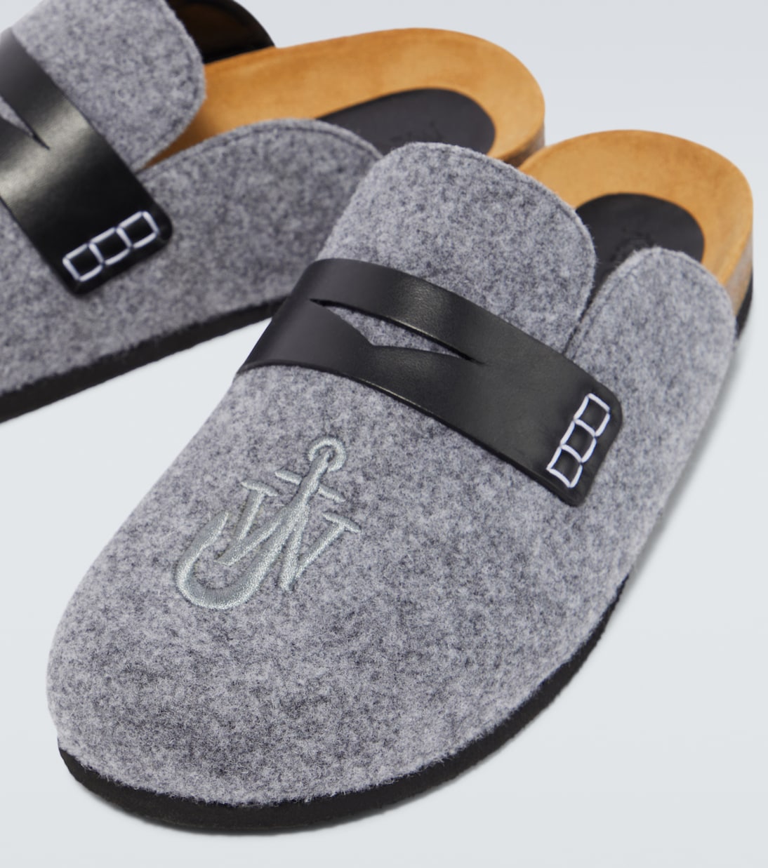 Leather-trimmed slippers | JW Anderson