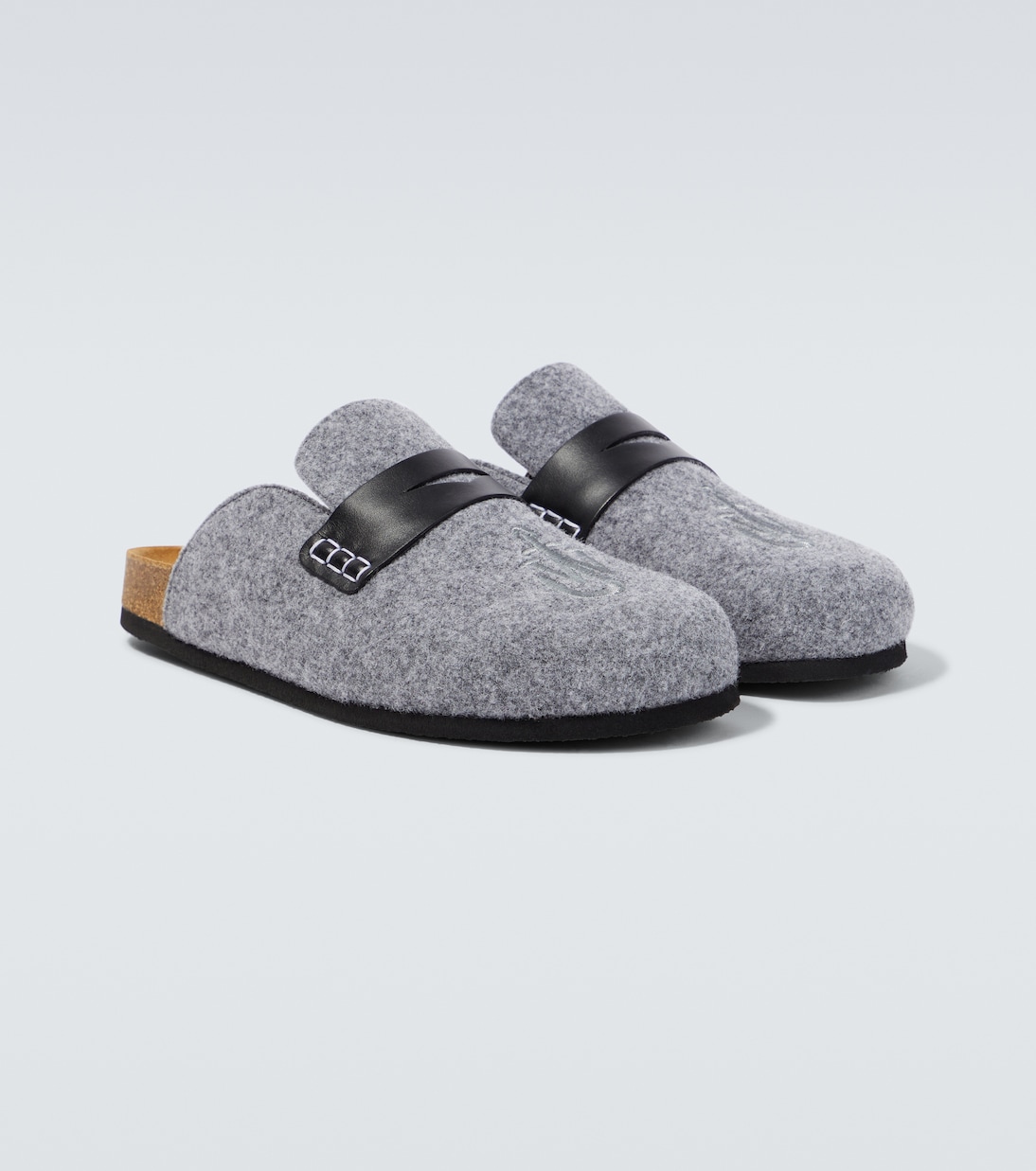Leather-trimmed slippers | JW Anderson