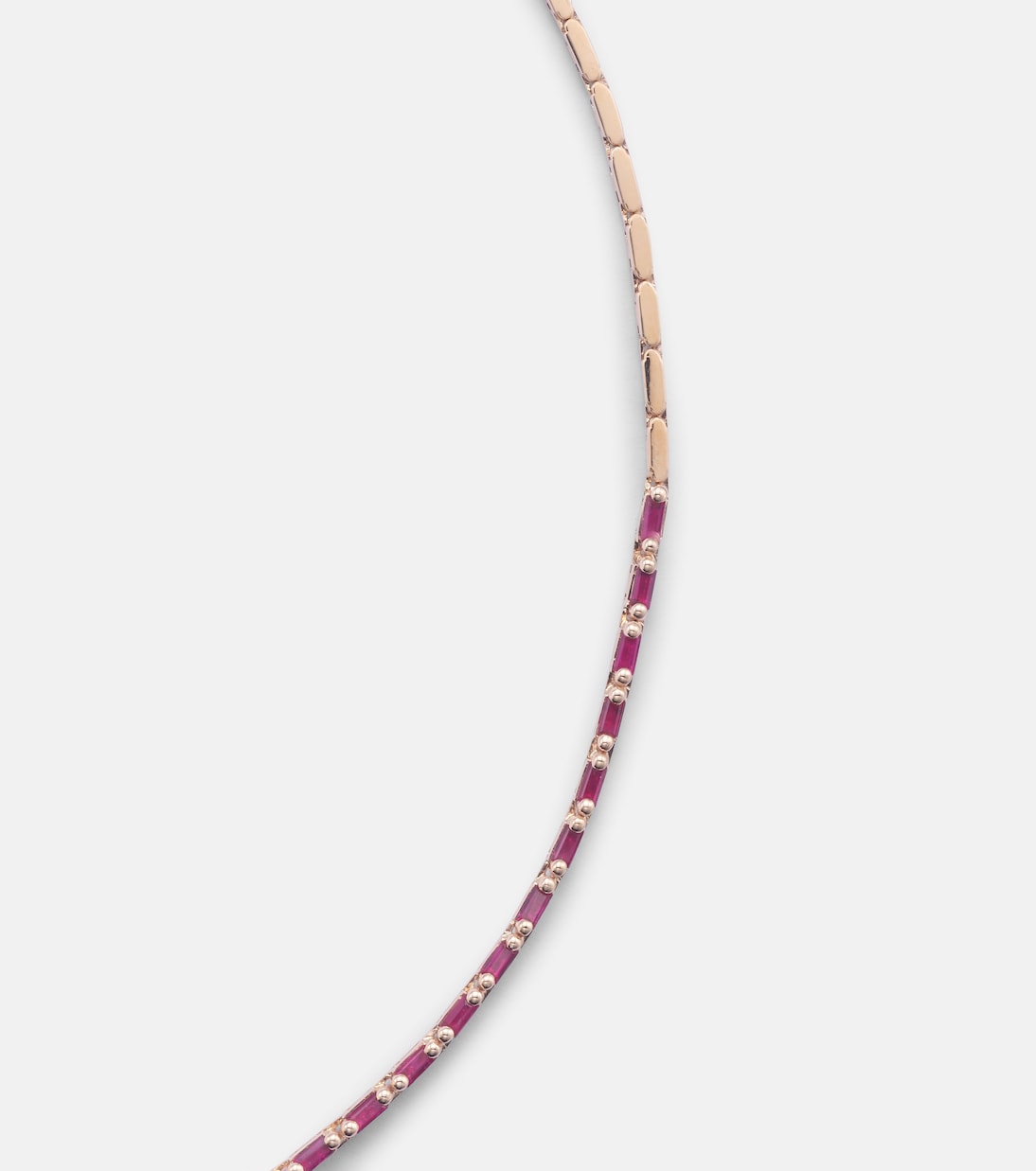 Collana in oro rosa 18kt con rubini di Suzanne Kalan, gioiello chic per giovani trendsetter