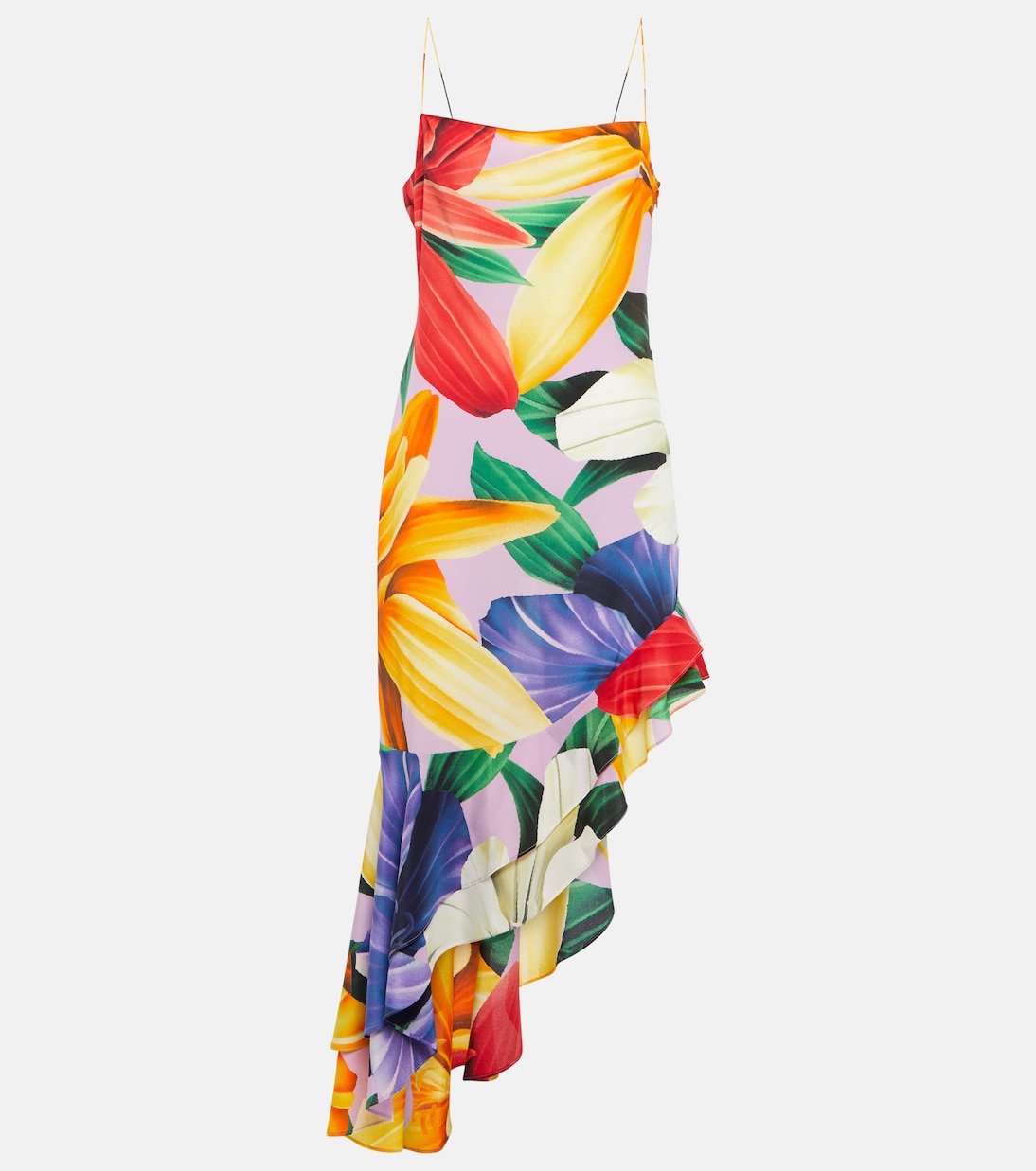 Printed asymmetrical midi dress | Etro
