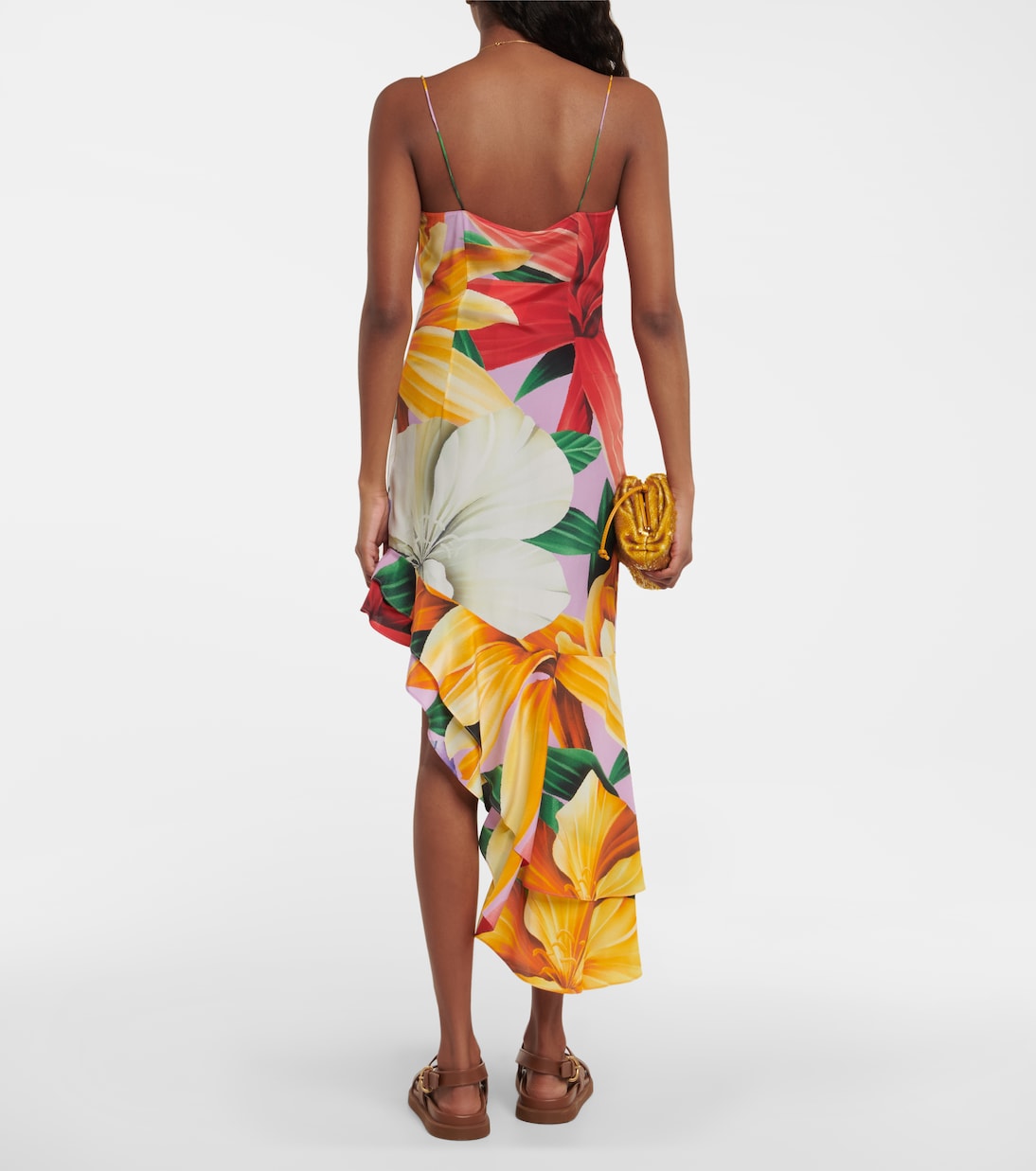 Printed asymmetrical midi dress | Etro