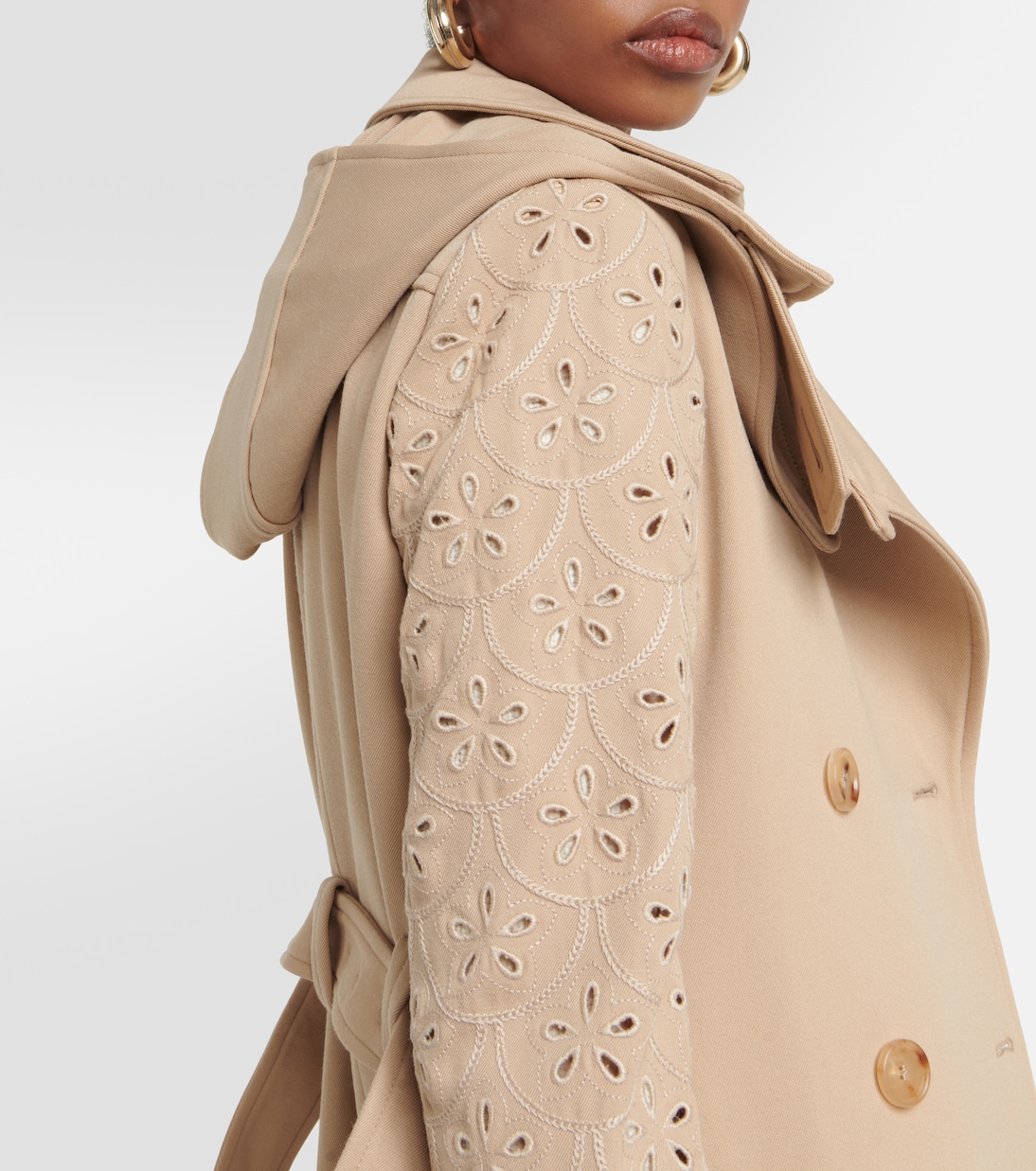 Trench in lana vergine con pizzo | Chloé