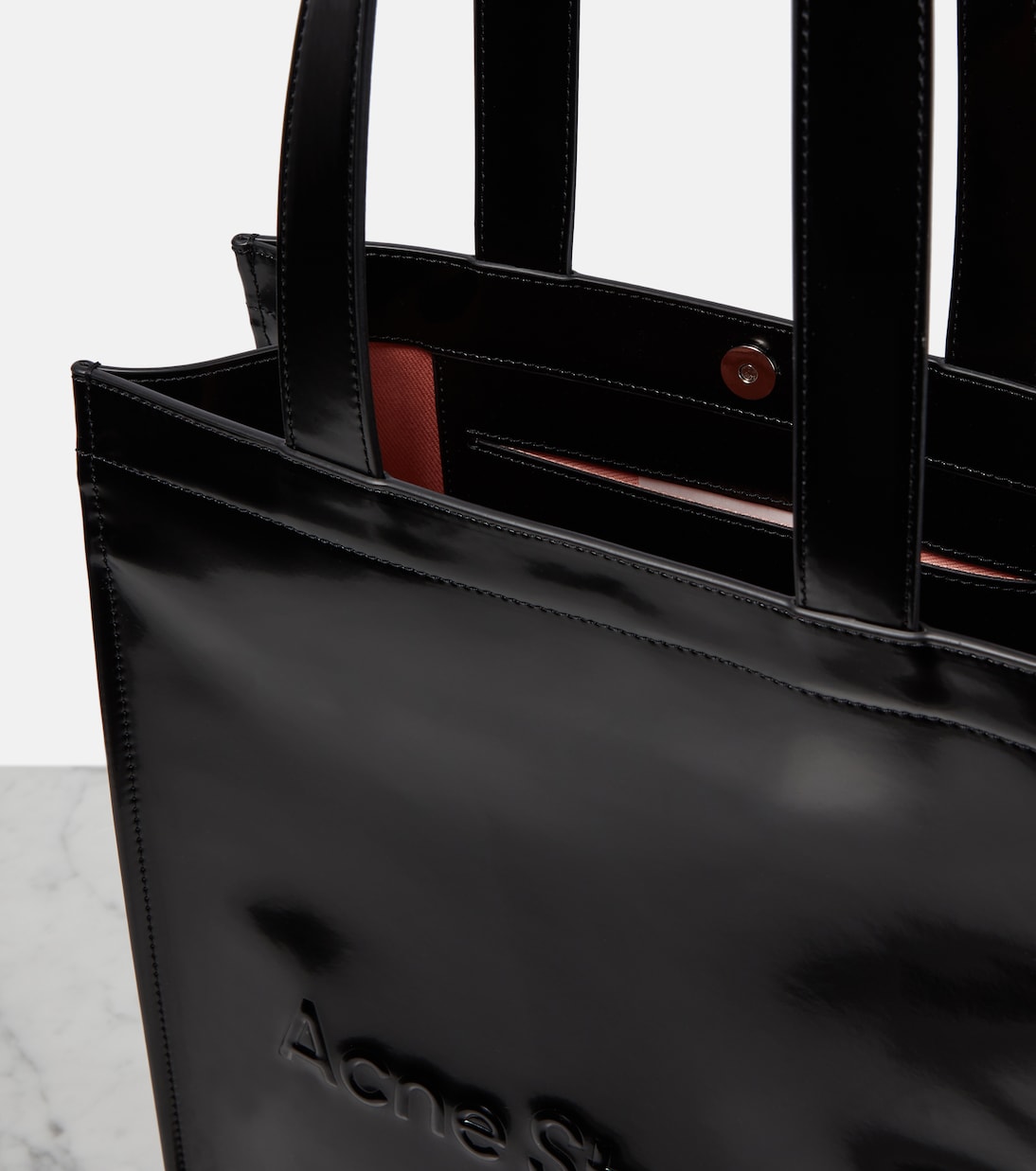 Mini logo-embossed tote bag | Acne Studios