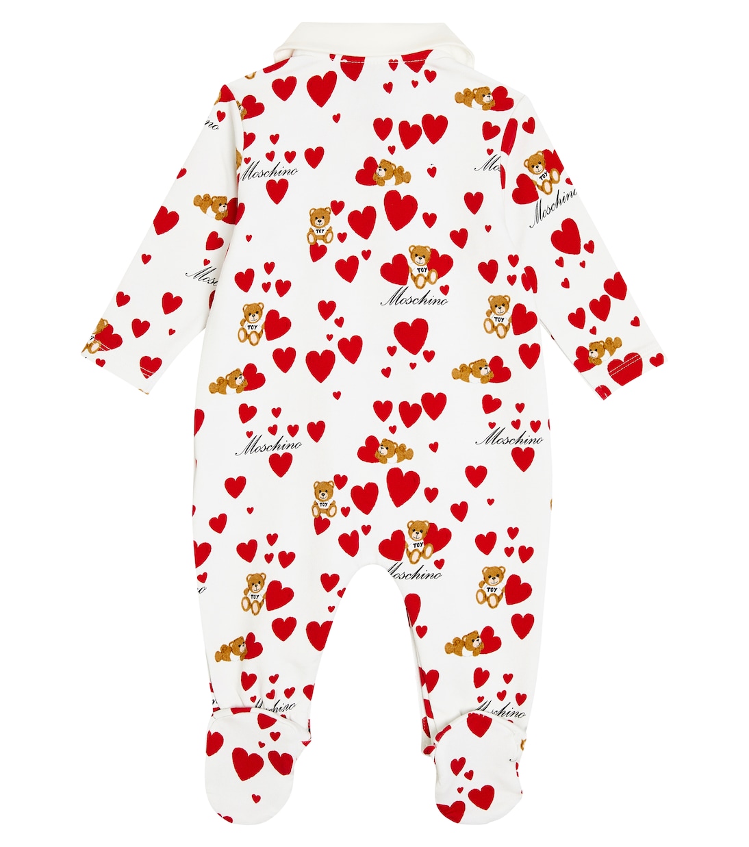 Baby - Tutina in misto cotone con stampa | Moschino Kids
