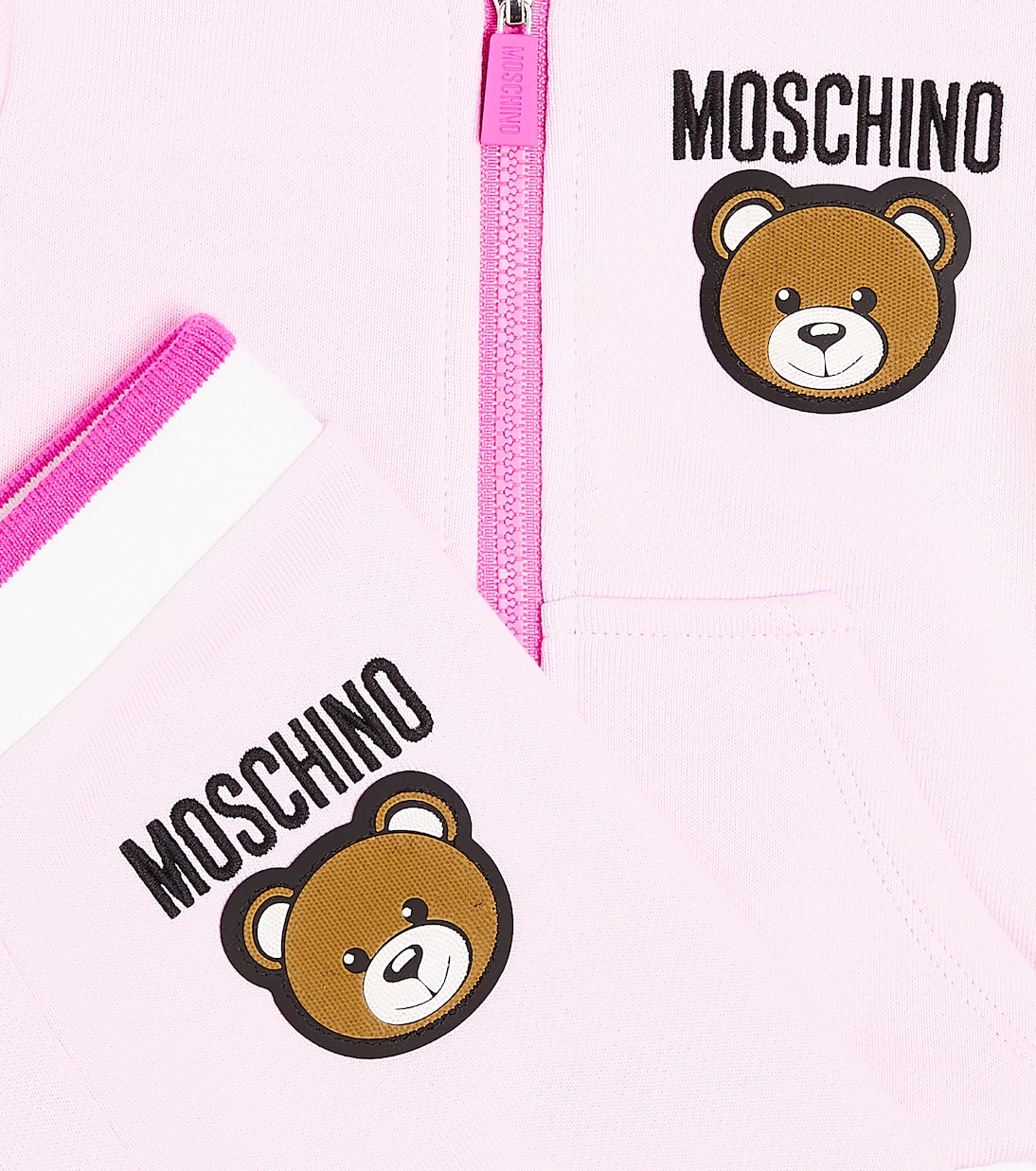Bébé – Ensemble sweat-shirt à capuche et pantalon de survêtement en coton | Moschino Kids