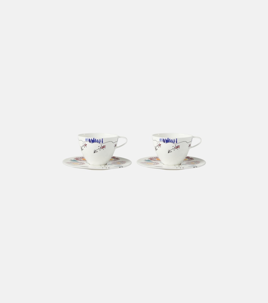 x Marni Anemone Milk set of 2 coffee cups and saucers | Serax