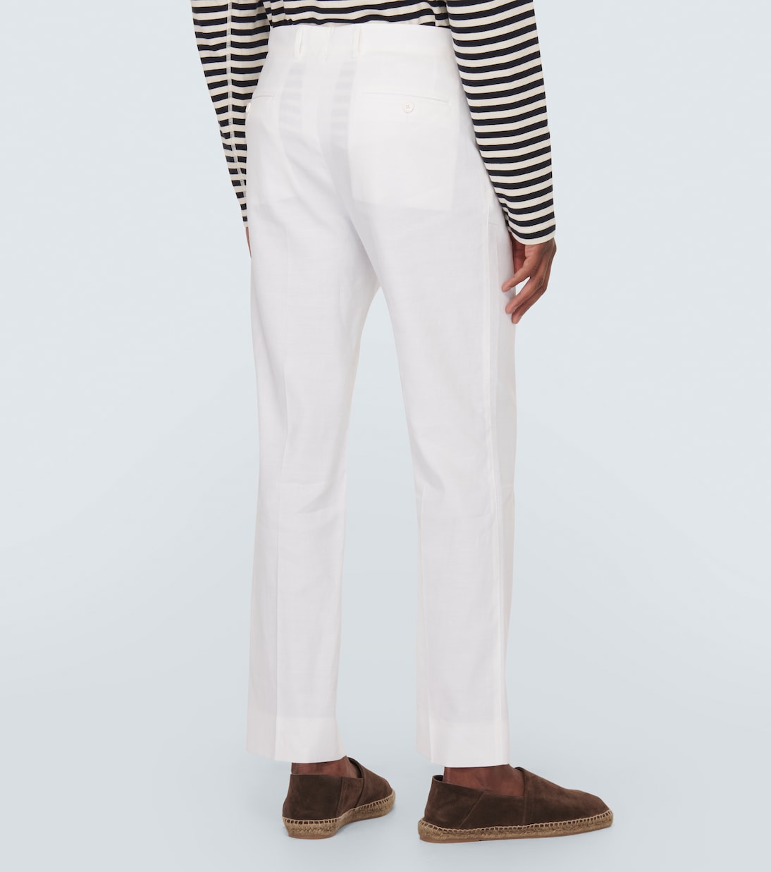 Pantalones rectos de mezcla de lino | Dolce&Gabbana