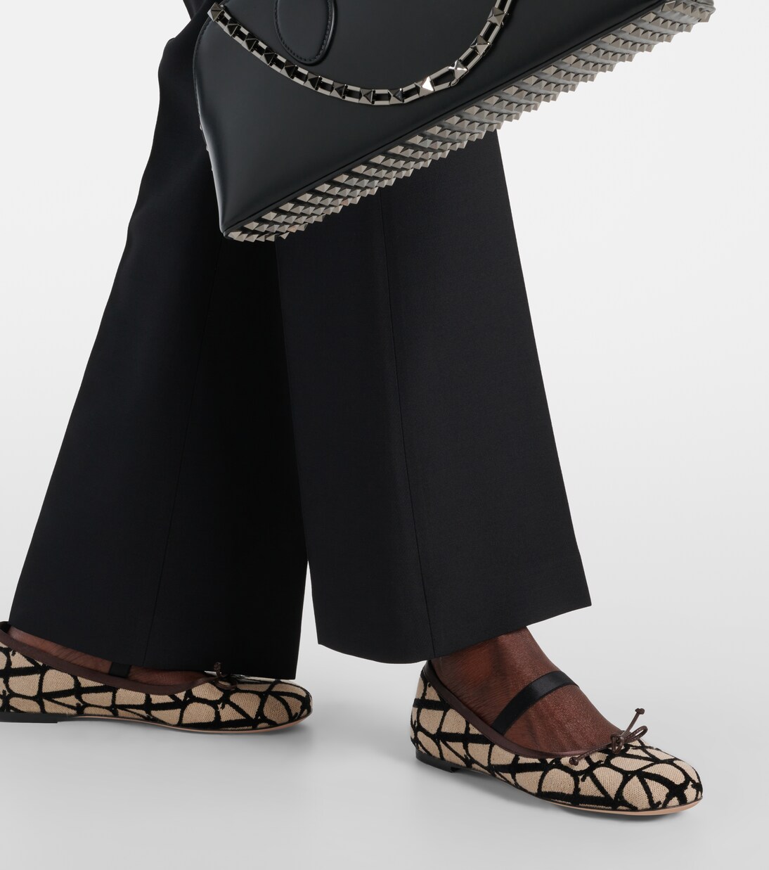 Toile Iconographe ballet flats in neutrals - Valentino