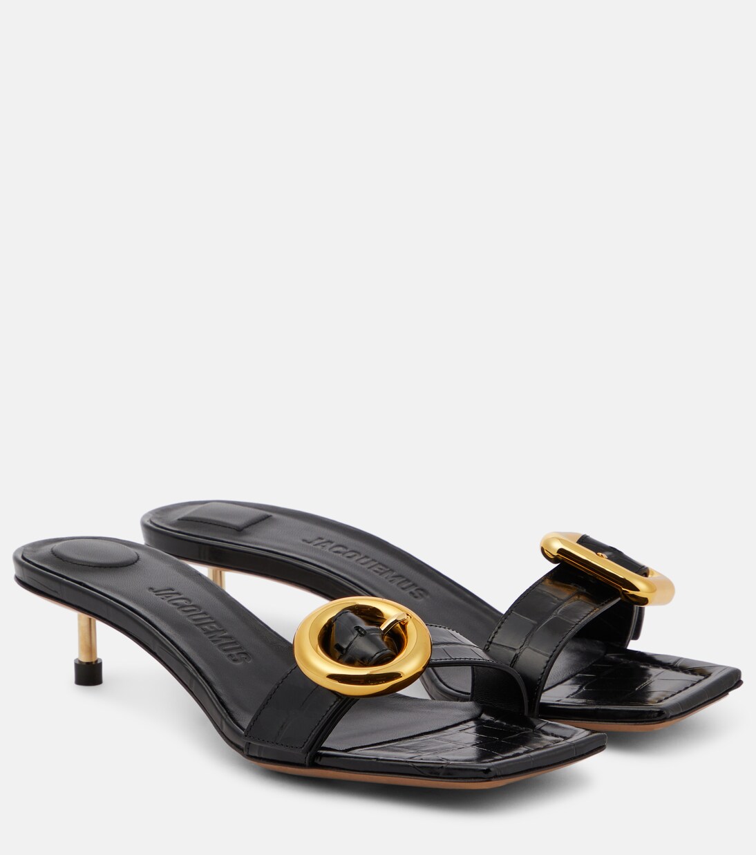 Les Sandales Regalo leather mules in black - Jacquemus | Mytheresa
