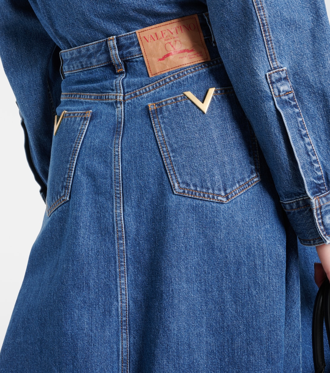 Gonna midi VGold di jeans  | Valentino