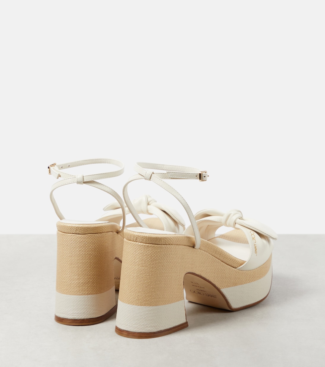 Sandales Ricia en cuir et raphia | Jimmy Choo