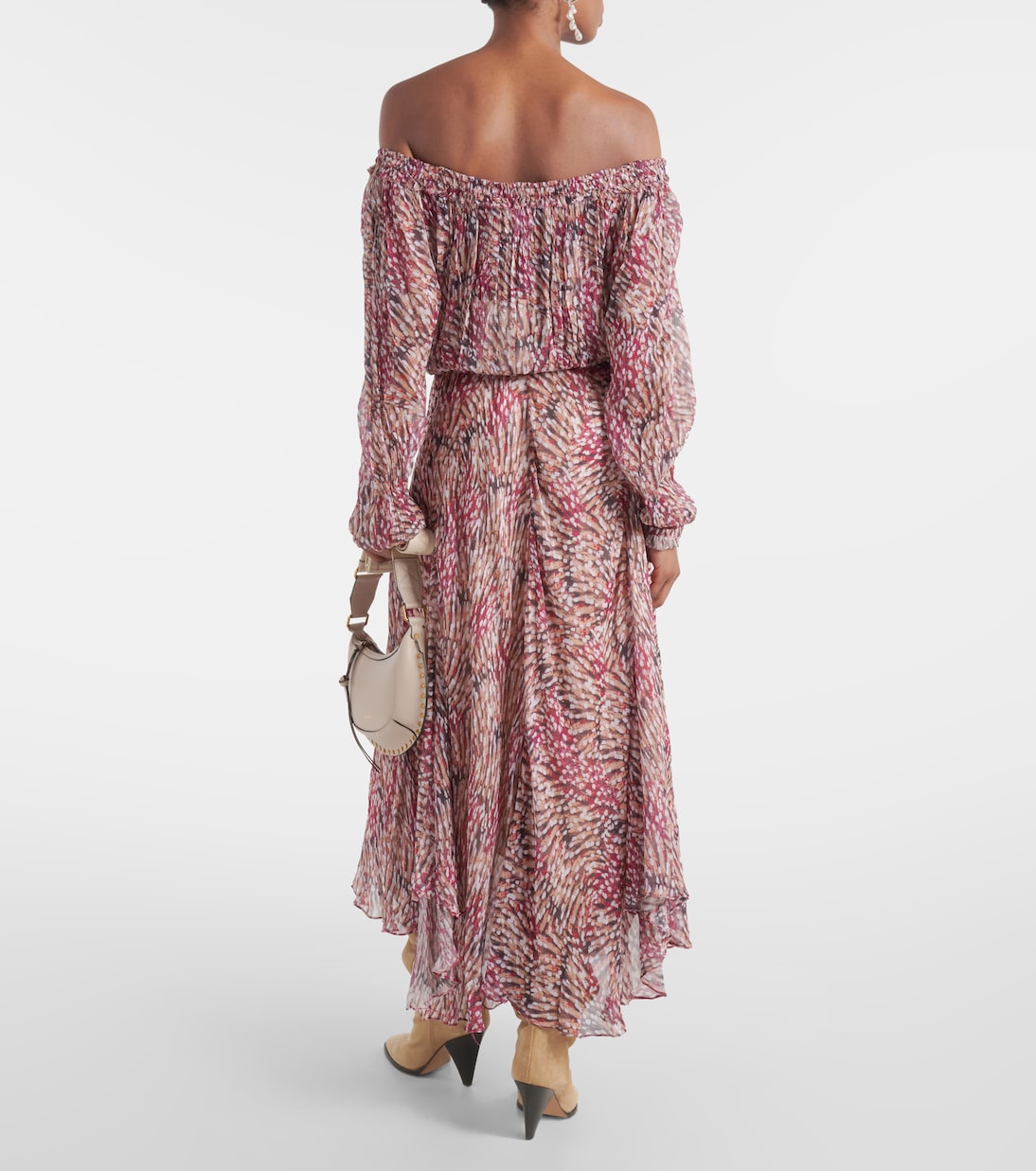 Bedrucktes Off-Shoulder-Maxikleid Volga | Marant Etoile