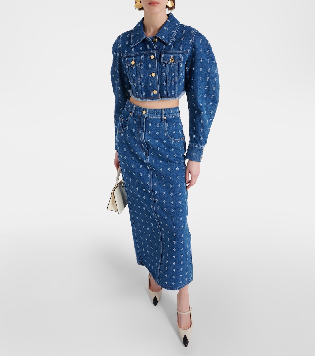 Chaqueta cropped de denim | Nina Ricci