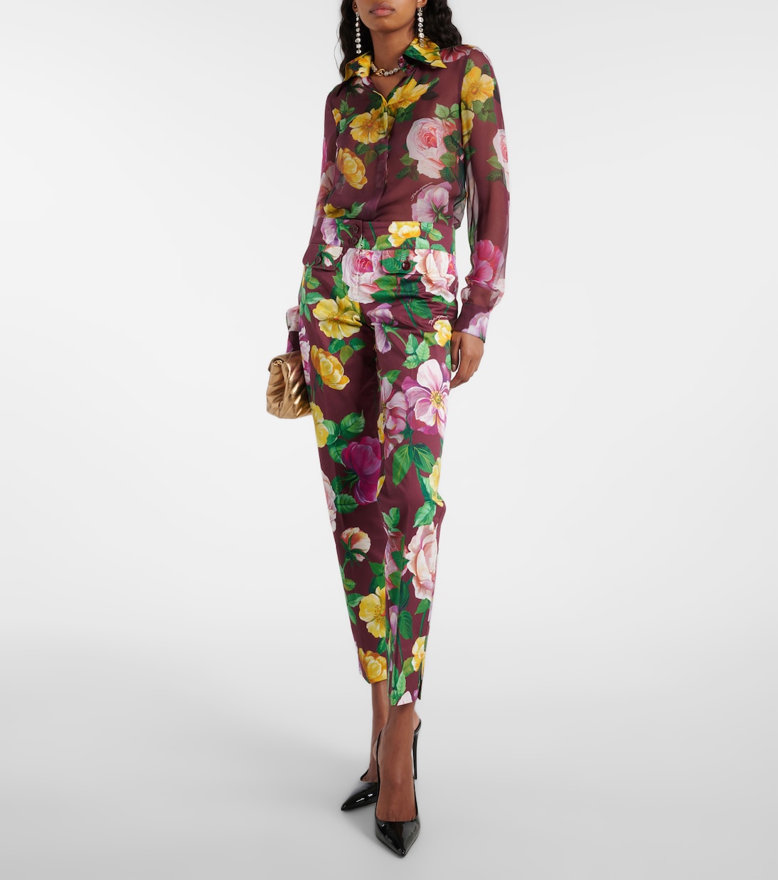 Pantaloni in misto cotone a vita bassa | Dolce&Gabbana