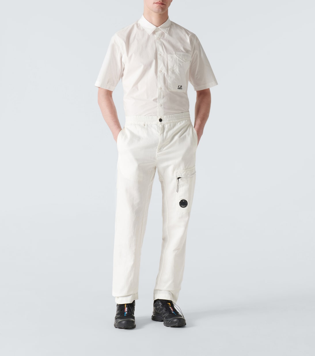 Camisa de popelín de algodón con logo | C.P. Company