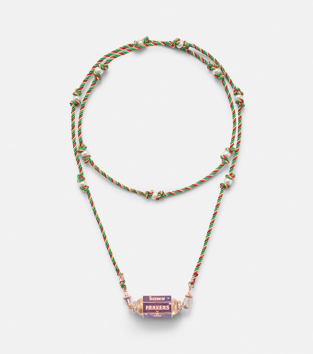Collana con Ciondolo Preghiere MARIE LICHTENBERG in Oro 18kt e Diamanti per Giovani Stilisti