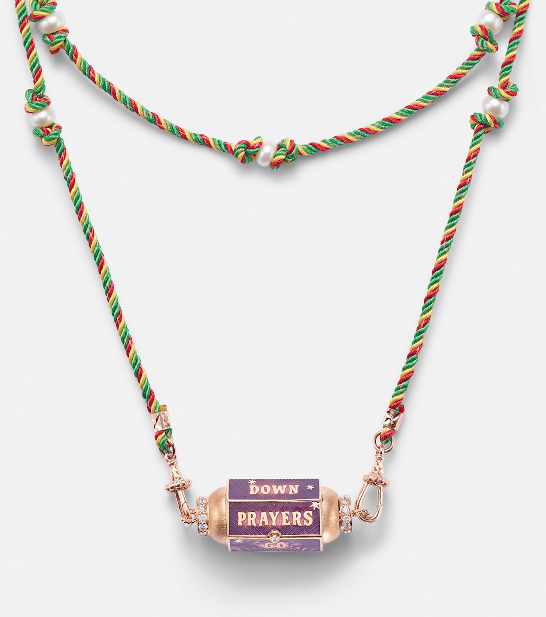 Collana con Ciondolo Preghiere MARIE LICHTENBERG in Oro 18kt e Diamanti per Giovani Stilisti
