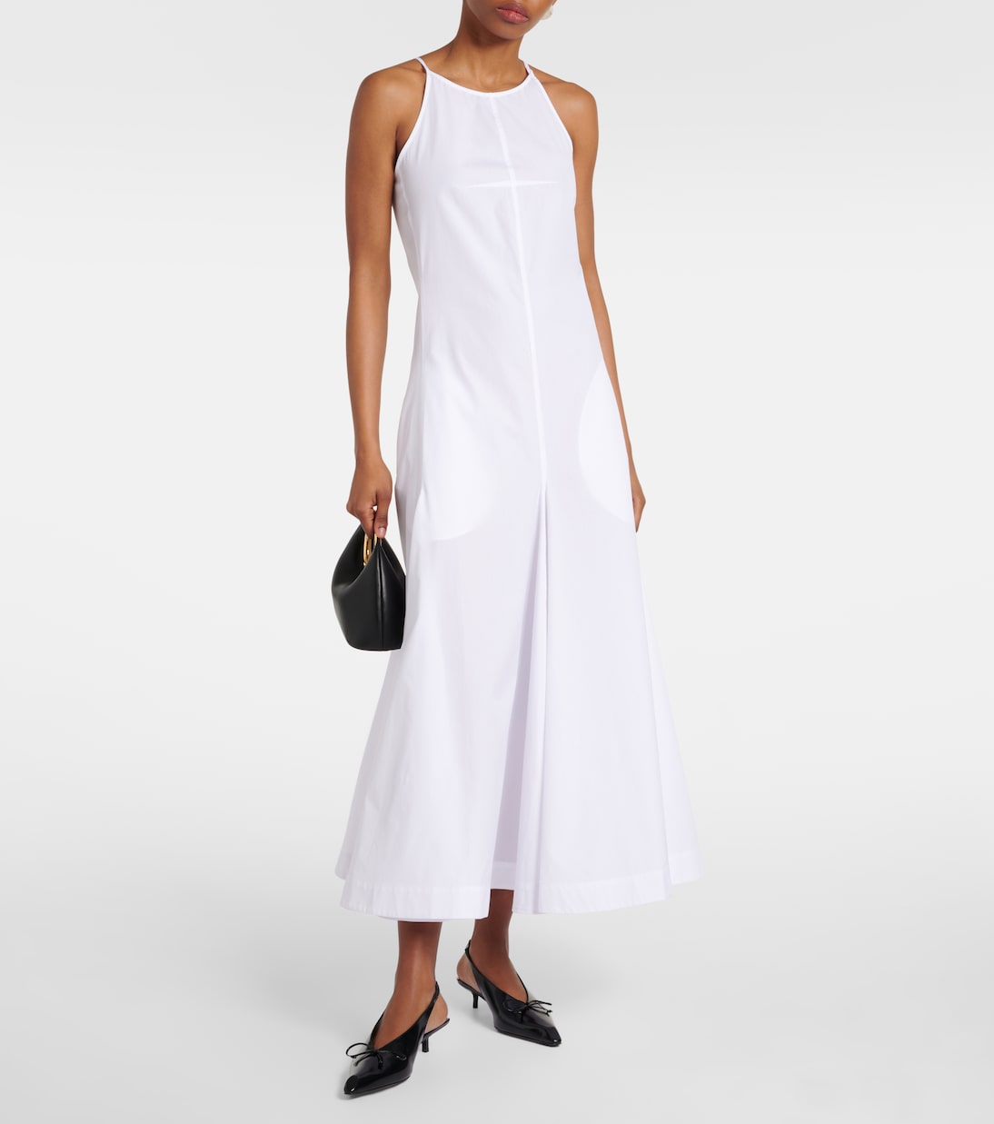 Abito lungo Cactus in popeline di cotone | Sportmax