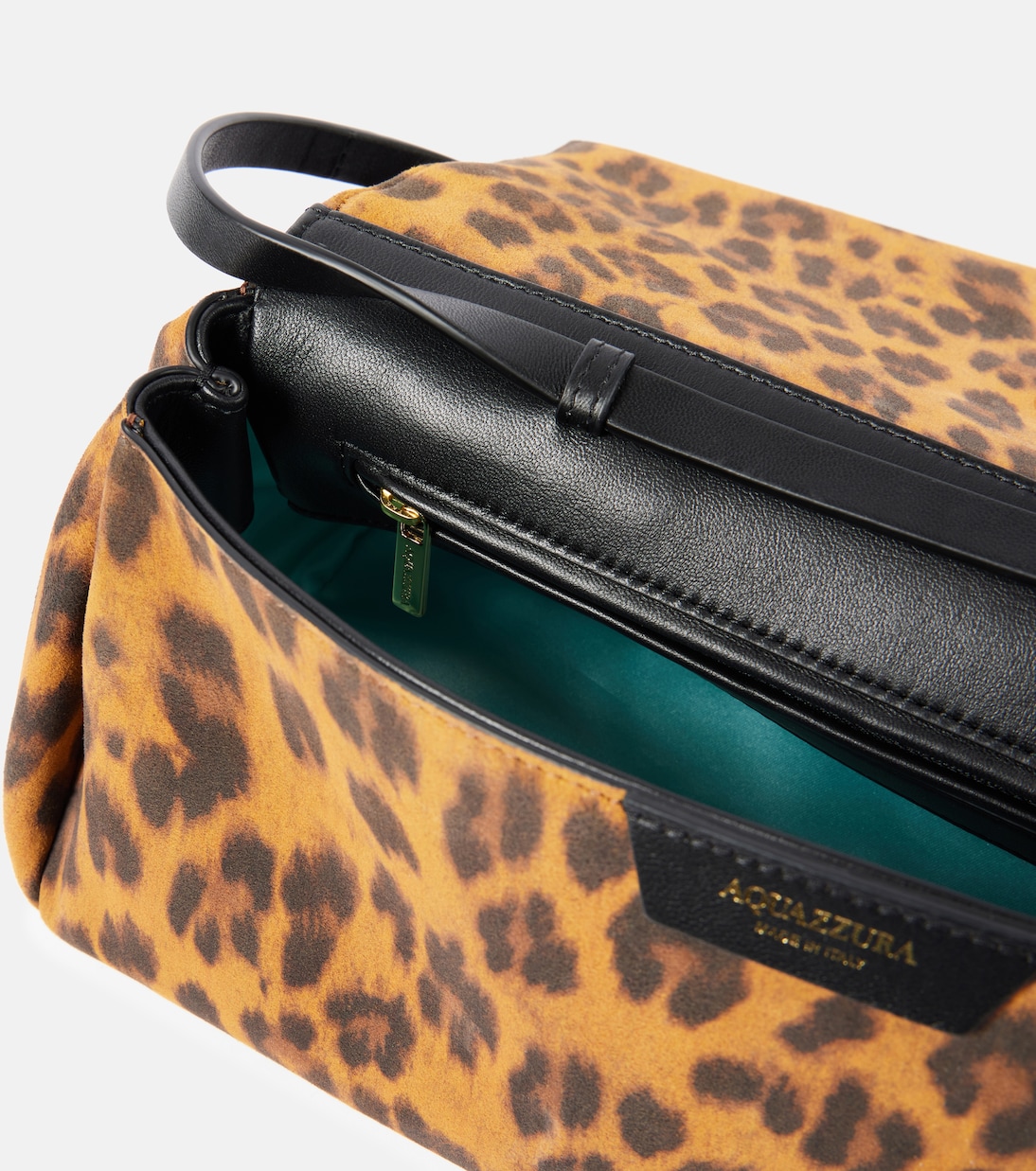 Twist Small leopard-print suede clutch | Aquazzura