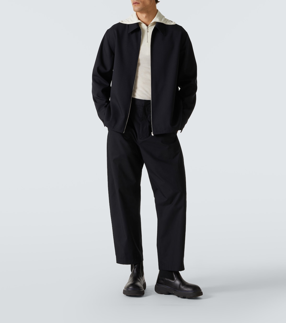 Pantaloni a gamba larga in cotone | Jil Sander