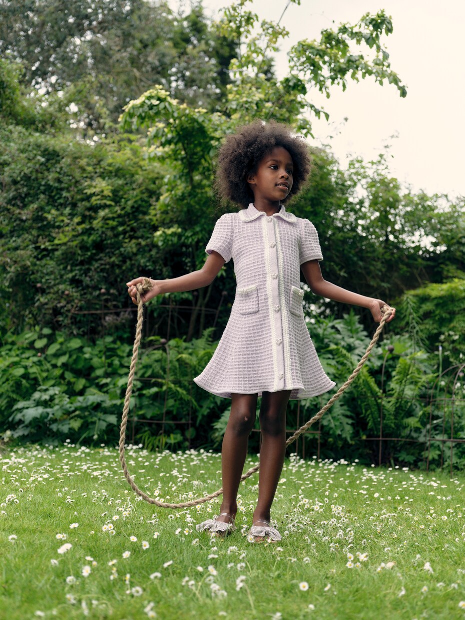 Vestido de punto gofrado | Self-Portrait Kids