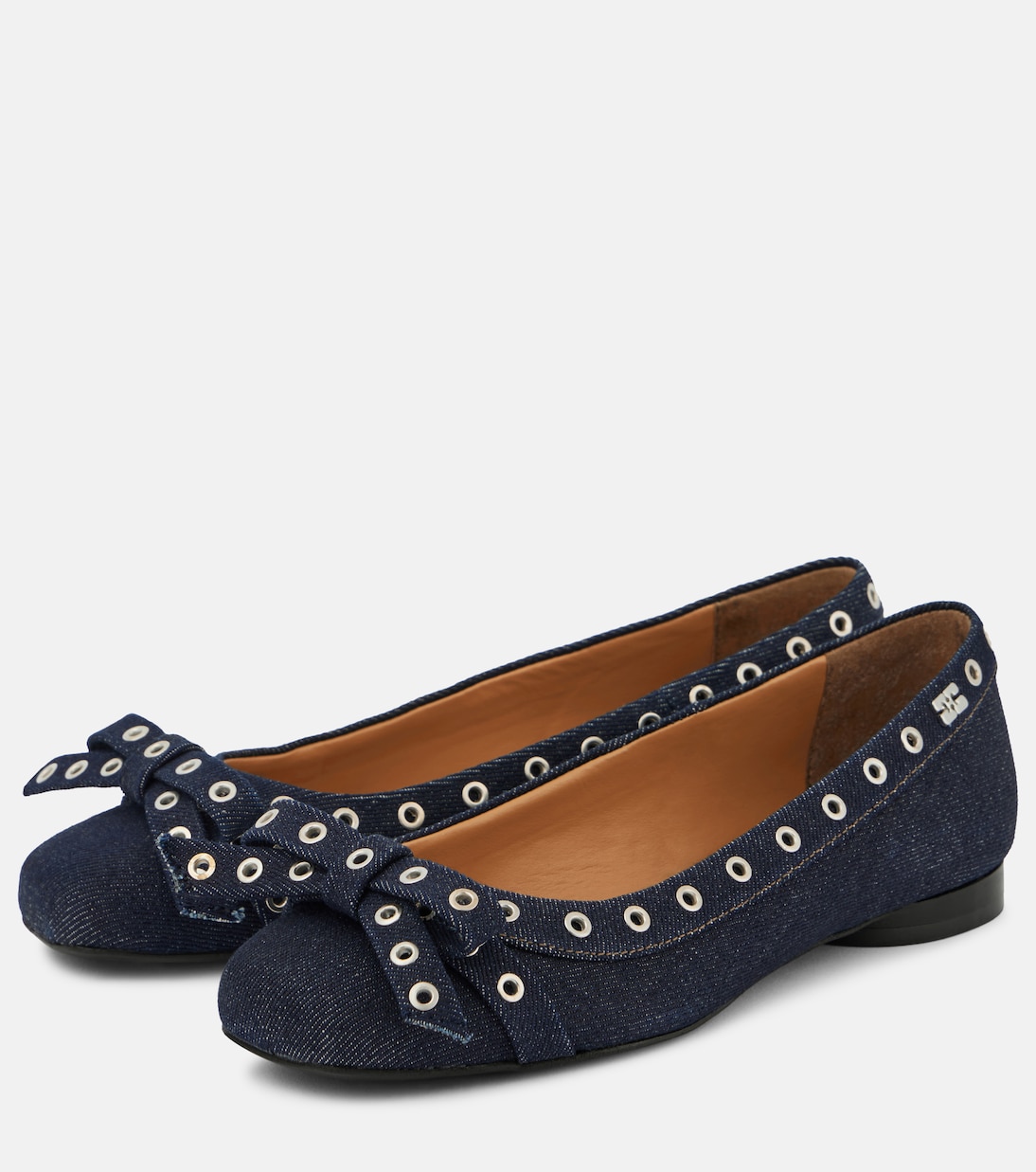 Bailarinas de denim adornadas | Ganni