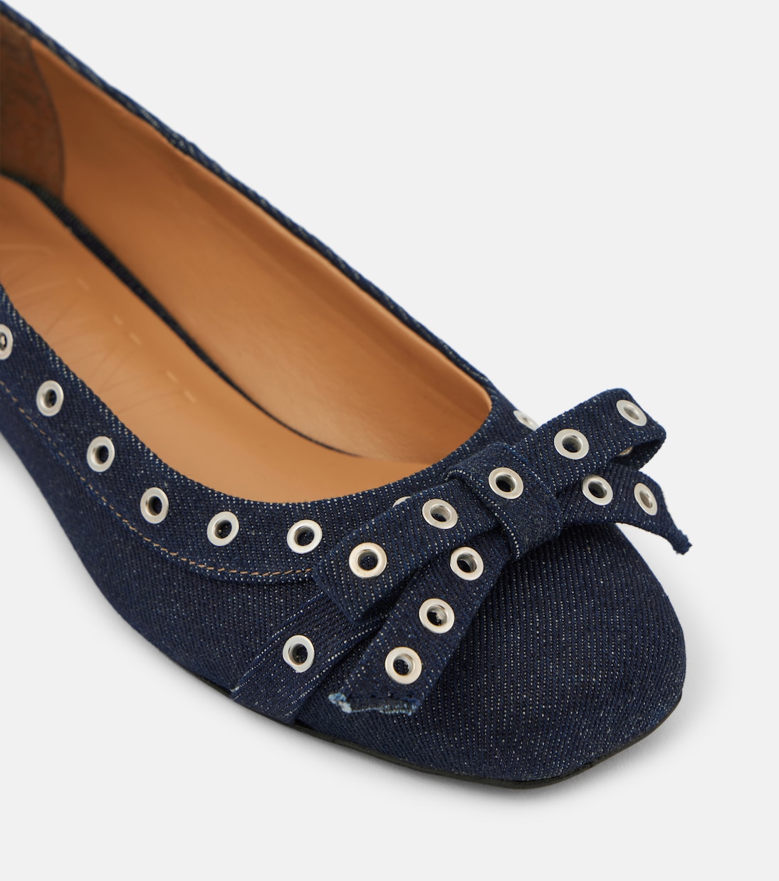 Bailarinas de denim adornadas | Ganni
