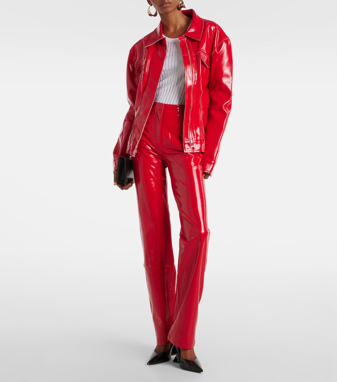 Pantaloni bootcut in similpelle | Norma Kamali